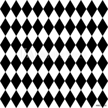 Picture of Seamless harlequin pattern-black and white